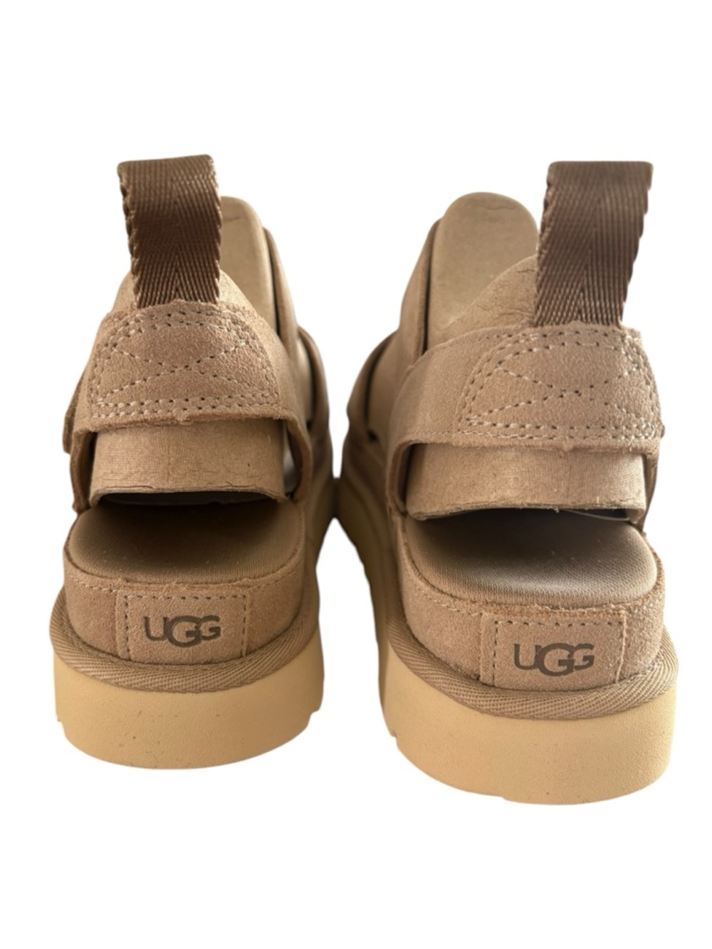 UGG Women's Goldenstar Flat Platform Lug-Sole Sandal in Sand - Picture 12 of 15